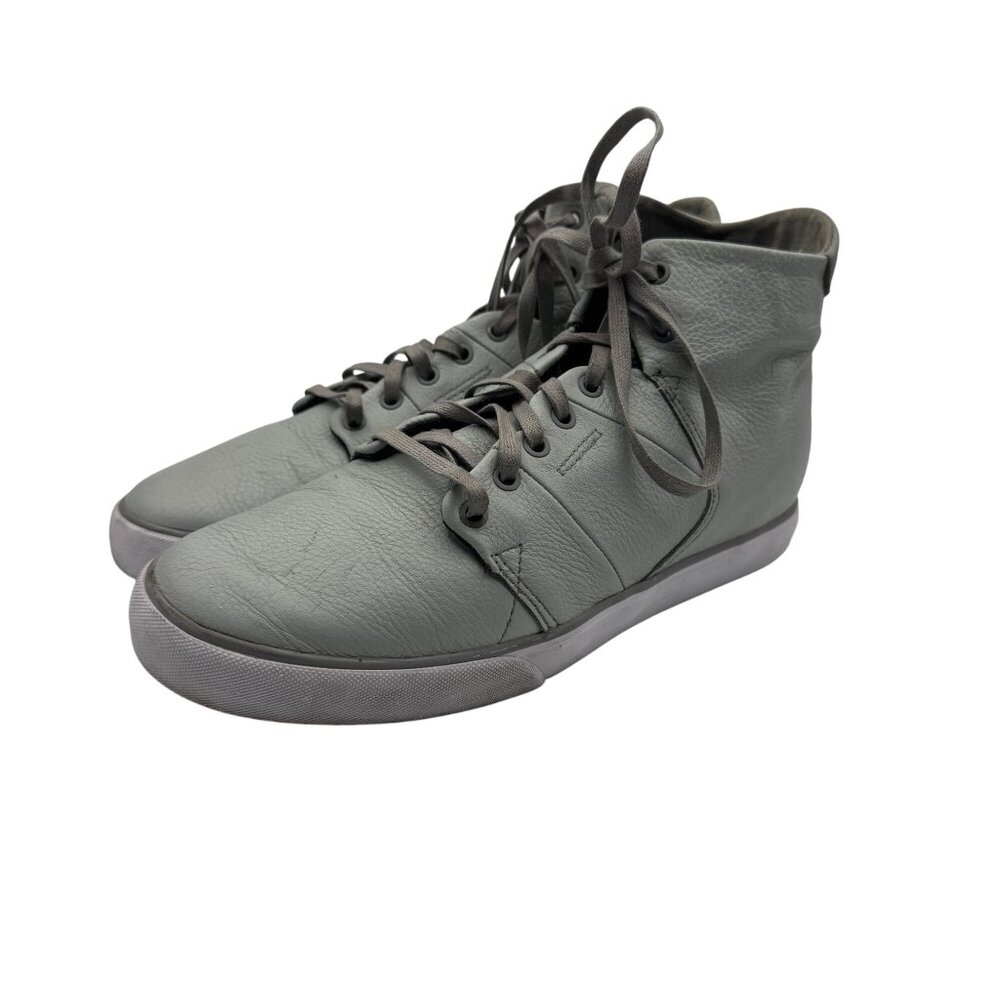 Globe Los Angered Gray Leather High-Top Sneakers Mens Size 8